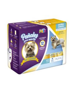 Fancy Pets Pañales para Perro Talla Extra Chico con 12 Piezas