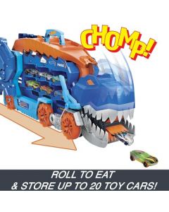 Hot Wheels City Pista de Juguete Súper Remolque de T-Rex para niños de 4 años en adelante