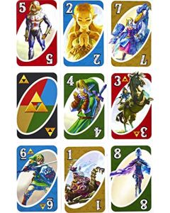 Mattel Games - Juego de cartas UNO The Legend of Zelda para una noche familiar con gráficos de The Legend of Zelda y Special Rule