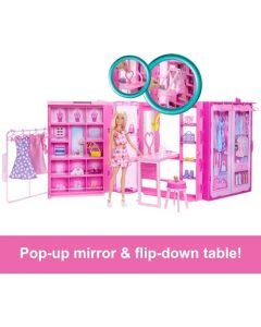 Barbie Fashion & Beauty Set de Juego Clóset De los Sueños con Accesorios y Muñeca para niñas de 3 años en adelante