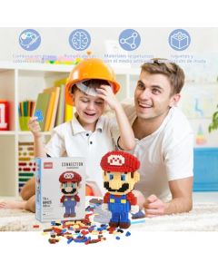 WAGADA Juguetes de Bloques de Construcción Mario Bros, Kit de construcción de Mario Bros con Caja Bloques de Construcción Alta Calidad de Colección para Niños, El Nuevo de Numero de Piezas: 981