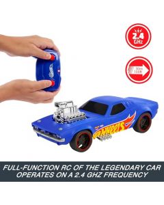 Hot Wheels Vehículo a Control Remoto Rodger Dodger Escala 1:16 para niños de 4 años en adelante