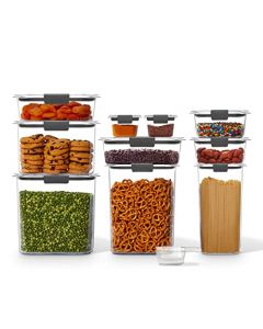 Rubbermaid Brilliance Contenedores de almacenamiento de alimentos sin BPA con tapas