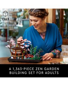 LEGO Icons Tranquil Garden Creative Building Set, una Idea de Regalo para los fanáticos Adultos de los Jardines Zen japoneses y la meditación, Juego de construcción y exhibición para decoración de