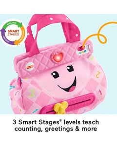 Fisher-Price Juguete para bebés y niños pequeños Laugh & Learn My Smart Cartera con Luces y etapas Inteligentes Canciones de Aprendizaje para bebés a Partir de 6 Meses