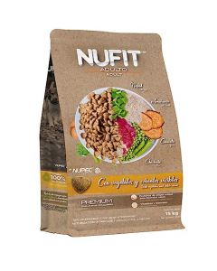 NUFIT Alimento Seco para Mascotas, Adulto, Beige, 15 kg