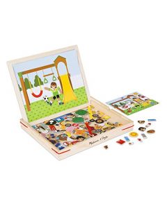 Melissa & Doug Juego Magnético para Asociación de Imágenes, Juego de Mesa, Juguete de Madera (119 Imanes y Fichas)