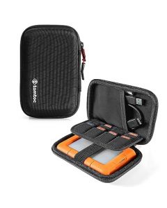 tomtoc Funda de Transporte Disco Duro Externo Esencial, EVA Bolsa Portátil Impermeable de Viaje para 2,5" Western Digital | Toshiba | Seagate | LaCie | HGST Disco Duro, con 8 Cartuchos de SD Tarjeta