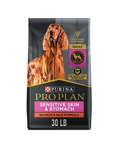 Purina Pro Plan Dry Dog Food, Focus, Adult Sensitive Skin & Stomach Salmon & Rice Formula, 30-Pound Bag, Pack of 1