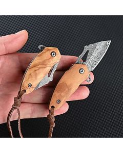 Navaja de Bolsillo Plegable, Cuchillo Táctico Multiherramienta, para Papá, Marido, Hombres, Mini Navaja de Bolsillo EDC con Mango de, Cuchillo de Acero de Damasco de Alta